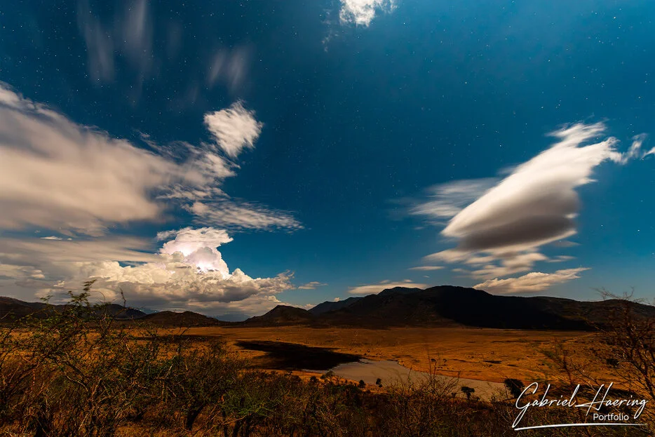 Dramatic clouds over the dry landscapes of Mkomazi National Park, Tanzania photographic safari scenery